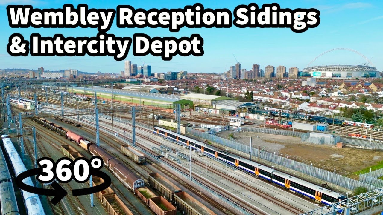 360° Aerial Views of WEMBLEY Reception Sidings & Intercity Depot YouTube