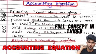 Accounting Equation in Hindi ||Grade 11 || Accountancy(HSEB/NEB) || NCERT