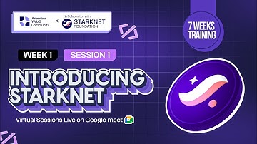 Introduction to Blockchain and Startnet (Week 1 session 1)