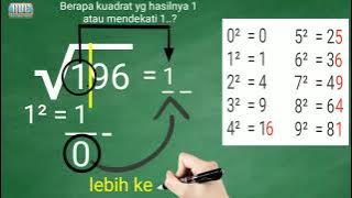 Cara Mudah Menghitung Akar Pangkat 2 / Akar Kuadrat