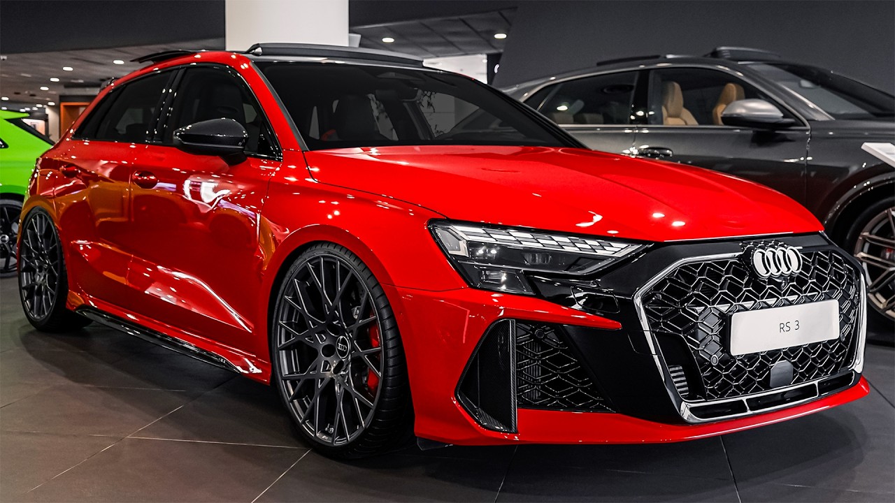 New 2026 Audi RS3 Sportback in Tango Red - Interior & Exterior Walkaround
