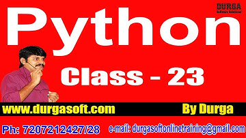 Learn Python Programming Tutorial Online Training by Durga Sir On 31-05-2018 @ 7AM