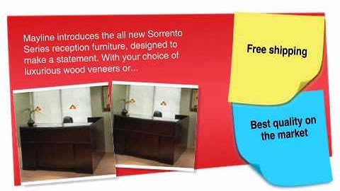 Sorrento L Reception Station with Marble Counter Top - ofconcepts.com