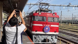 国鉄EF81-95＋E26系【カシオペア紀行 青森行き】(9011)尾久駅2番線通過シーン