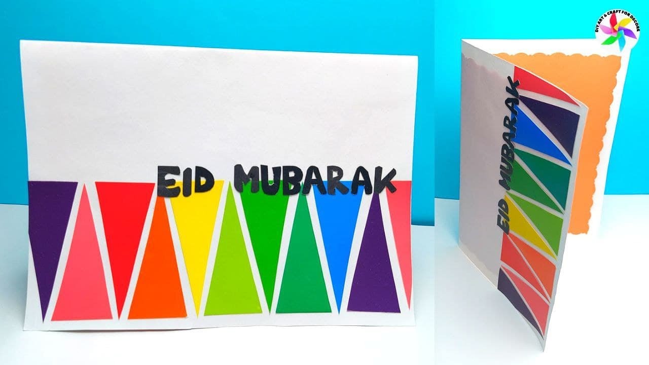 Easy Handmade Eid Card Tutorial 2025 | Simple Eid Mubarak Card Design