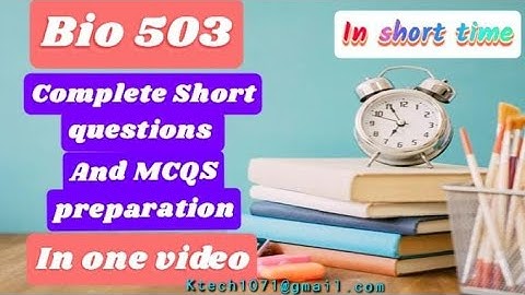 Bio503 Biological Physics Short question and MCQs just in single video.