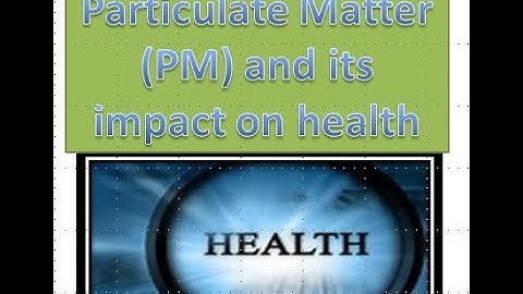 Particulate Matter (PM) and its impact on health