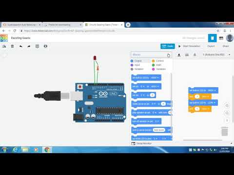 #5 Arduino Online Simulation Blinking LED | AKTU 2021 |