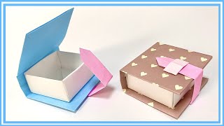 Origami box tutorial ⑲ [ With lid ] Origami book tutorial ④