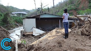 Crecida del rio DESTRUYE  hogar de familia en utuado