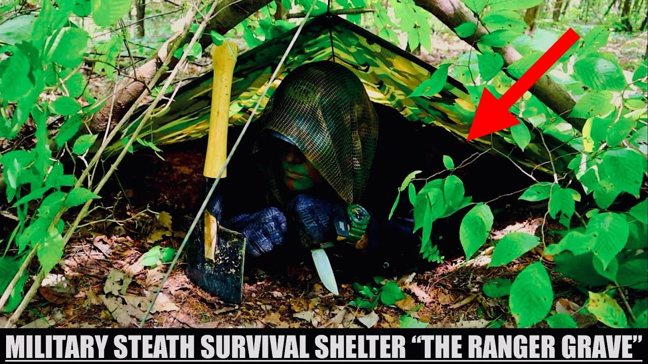 Военное скрытное убежище для выживания — «Могила рейнджера!»