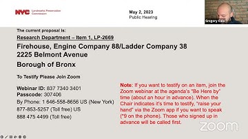 NYC LPC Public Hearing/Meeting 5/2/2023 Part 1