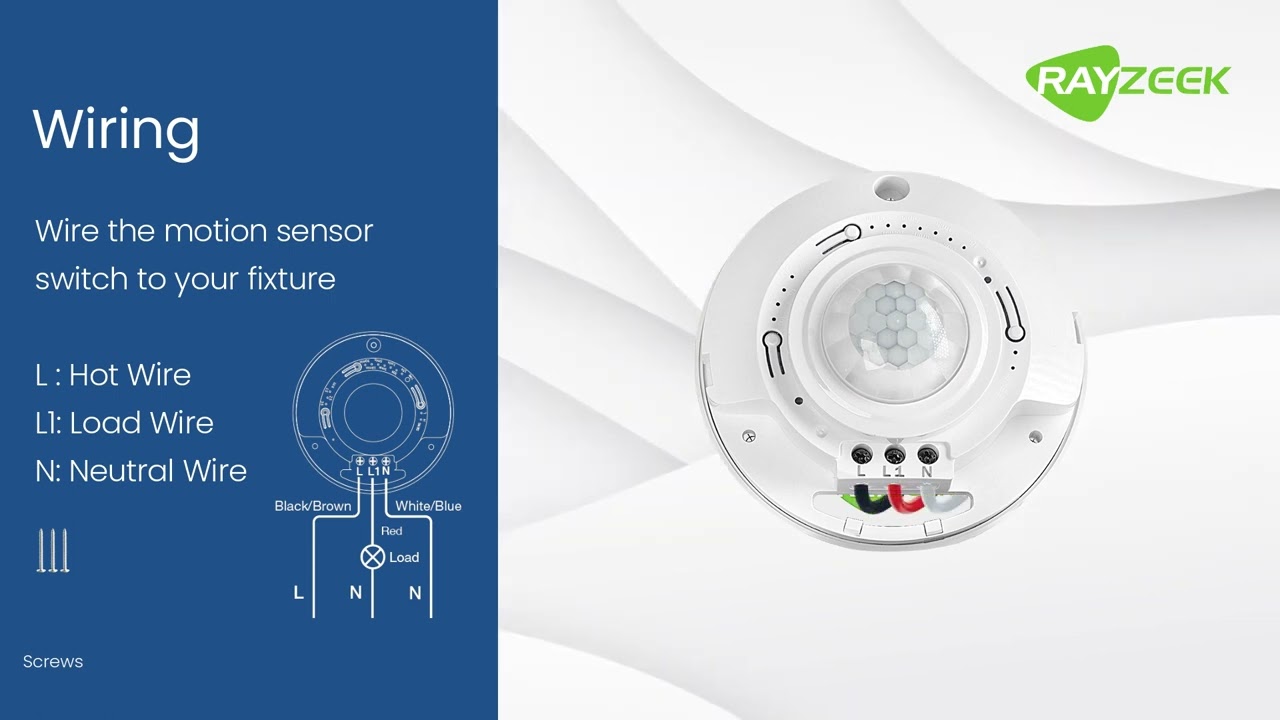 Energy-saving RAYZEEK Ceiling Motion Sensor Installation