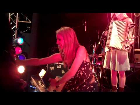 Dianna Agron playing a sing-a-long game at "Chicke...