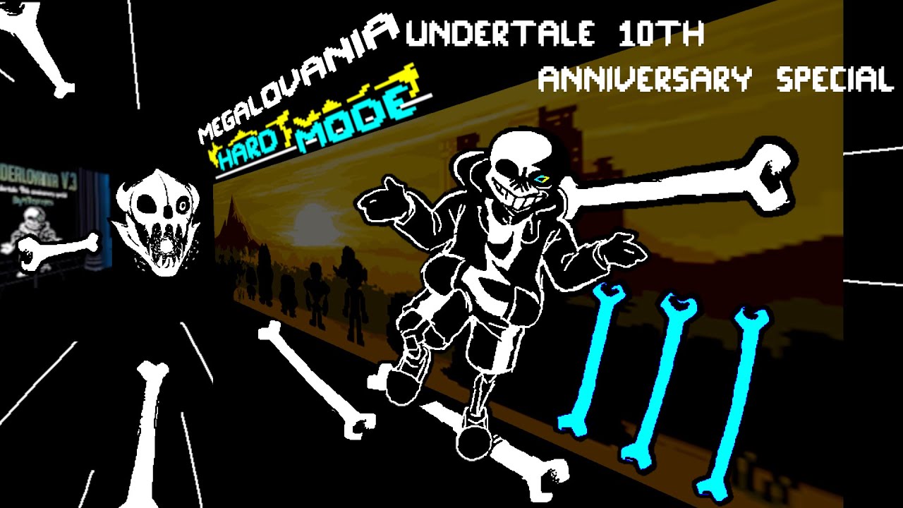 Undertale - HardMode Megalovania V-4 (Undertale LATE 10th anniversary special)