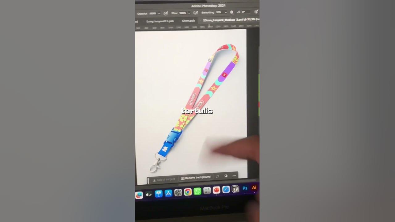 Mockup psd lanyard gratis buat kalian #canva #graphicdesign #lanyard