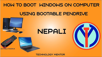 How to install windows on computer using boot able pen drive Nepali