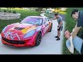 SPRAY PAINTING MY DADS CORVETTE Z06 *PRANK*