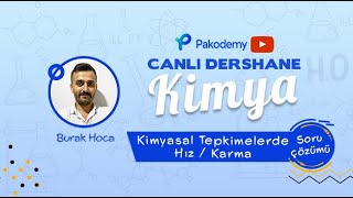 Tyt-Ayt Kimya Kimyasal Tepkimelerde Hız Karma Soru Çözümü Yks