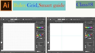 How to use ruler,grids,smart guide in adobe illustrator | Class#8 | Urdu/Hindi
