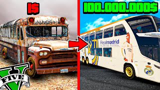 AUTOBUS de 1$ vs AUTOBUS MILLONARIO en GTA 5! screenshot 2