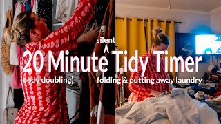 20 Minute Tidy Timer | Folding & Putting Away Laundry (body doubling) screenshot 5
