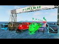 Trains Water Surfing Battle | BeamNG Drive - Dancing Cars