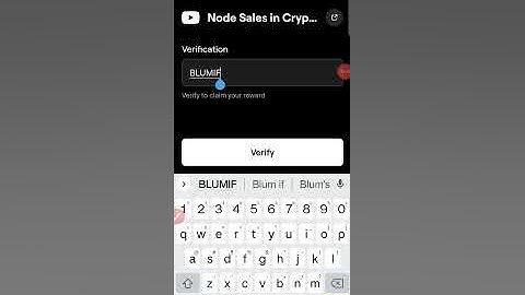 Node Sales In Crypto Blum Video Code |Node Sale In Crypto Blum Today Verification Keyword Today Code