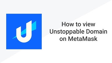 How to view/add Unstoppable Domain token to MetaMask
