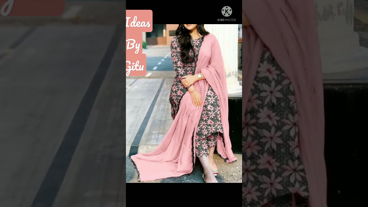 Floral Print Patiala Suit Design Long Kurti Punjabi Collection 
