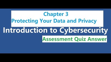 CISCO Introduction to Cybersecurity | Chapter 3: Protecting Your Data & Privacy Quiz Answer