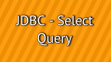 JDBC Select Query