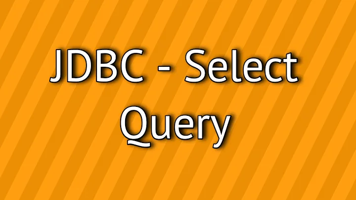 JDBC Select Query