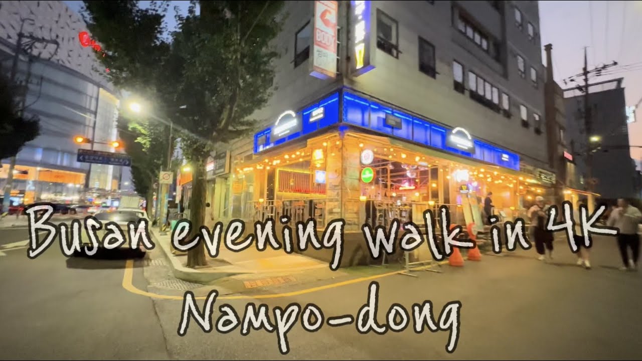 Busan (Nampo-dong) evening walk in 4K