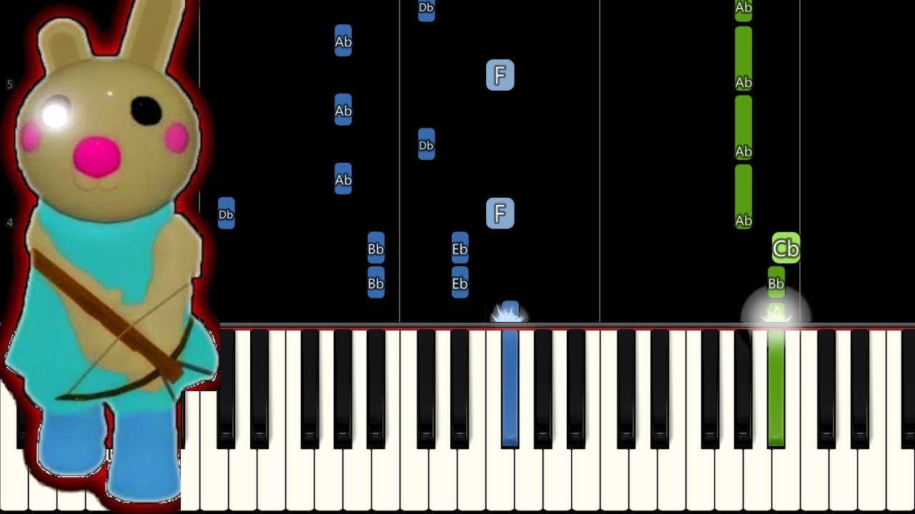 Piggy Roblox Bunny Theme (Piano Tutorial) [Synthesia] YouTube