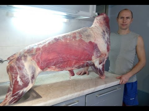 Разделка бараньей туши.Мясо барана без запаха. Вырезаем лимфоузлы в баранине.