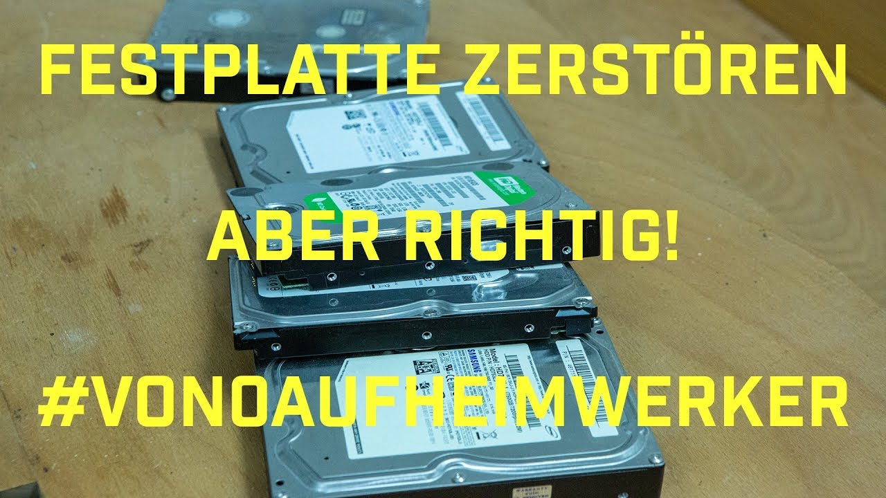 Update Festplatten zerstören - aber richtig! Defekte Festplatten richtig löschen!