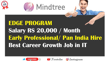 Mindtree Recruitment 2022 | EDGE Program | BSC and BCA Student Apply Fast 🔥🔥
