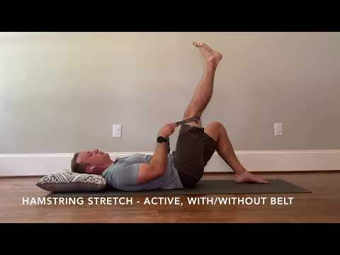 Hamstring Stretch Active With and Without Belt