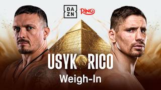 LIVE: Usyk faces Verhoeven at weigh-in ahead of historic Egypt crossover fight