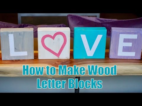 Simple DIY Wood Letter Blocks