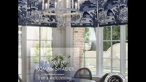 Custom Stationary Roman Shades in a Kitchen Nook