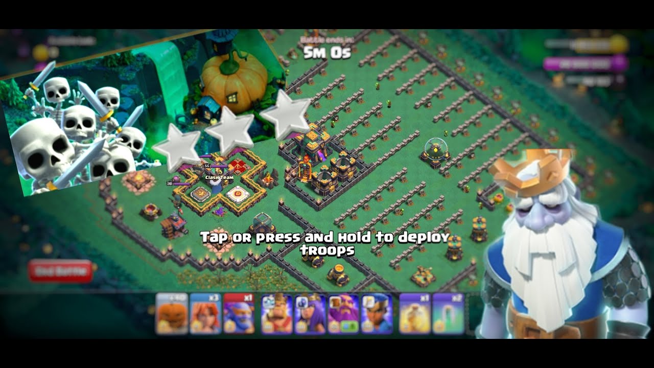 Clash Of Clans Halloween Update!!! How to 3 star the Pumpkin Graveyard