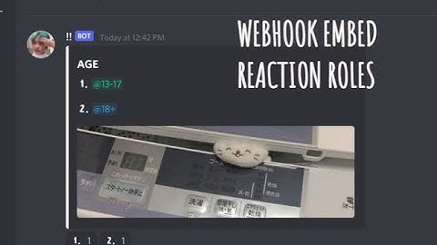 reaction roles [webhook,embed] for discord servers!