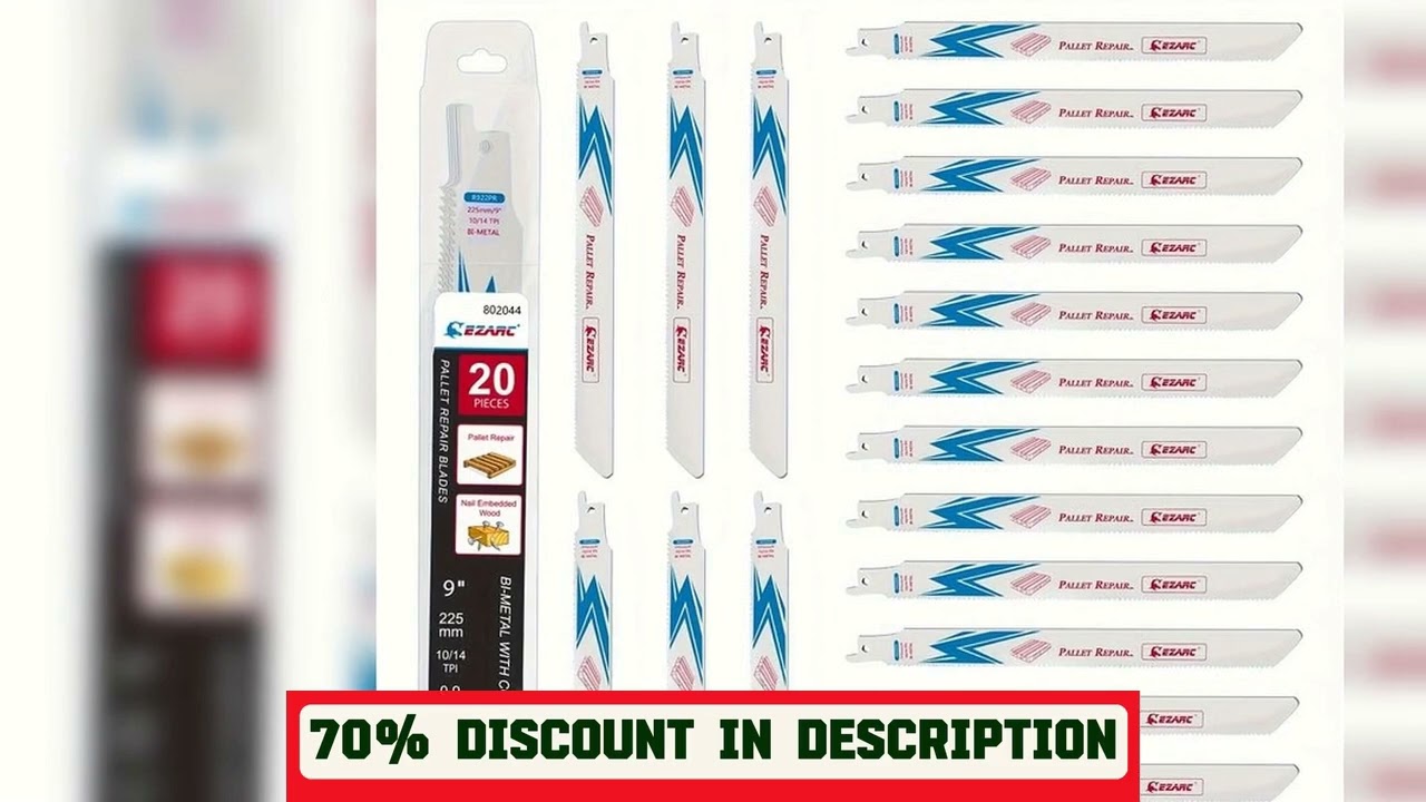 A must-have product! 225mm Reciprocating Saw Blades Special for Pallet Repair, 9-Inch Bi-Metal Saw