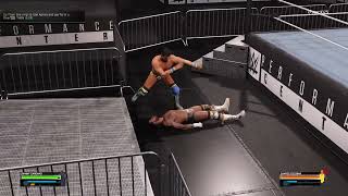 WWE 2K25 : PERFORMANCE CENTER : APRON DIVES : PRACTICE!