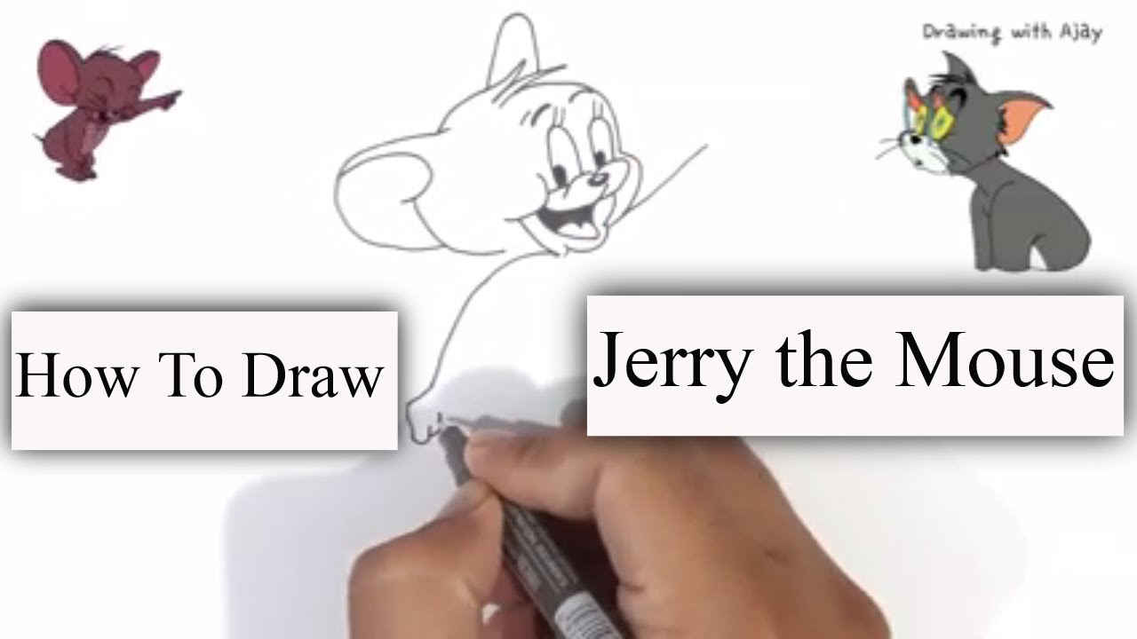How to draw Jerry the mouse | Jerry drawing step by step - YouTube