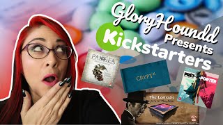 Kickstarter Board Games -Pangea, Prêt-à-Porter, Crypt X, Game Toppers