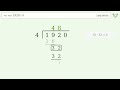 1920/4 Long Division — Step-by-Step | Tiger Algebra Solver