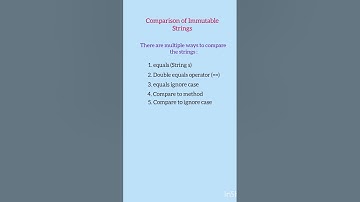 Comparison of Immutable Strings #ImmutableStrings